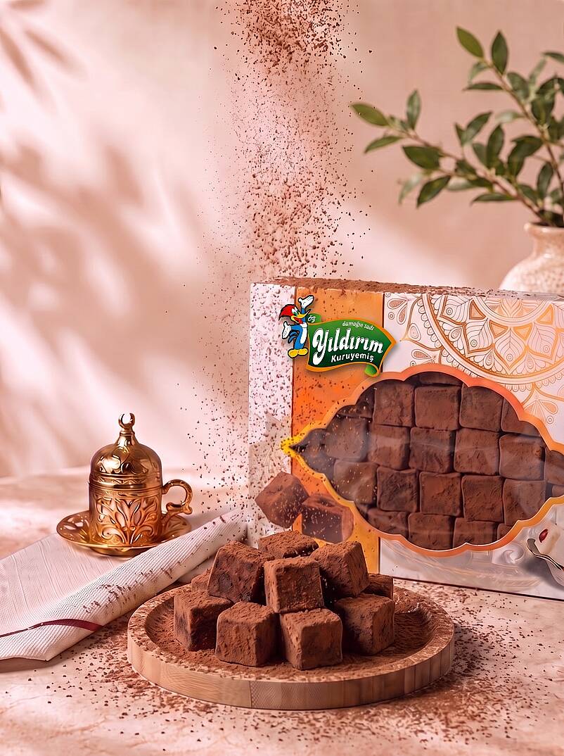 Kakaolu Çifte Kavrulmuş Lokum 1 KG - 1