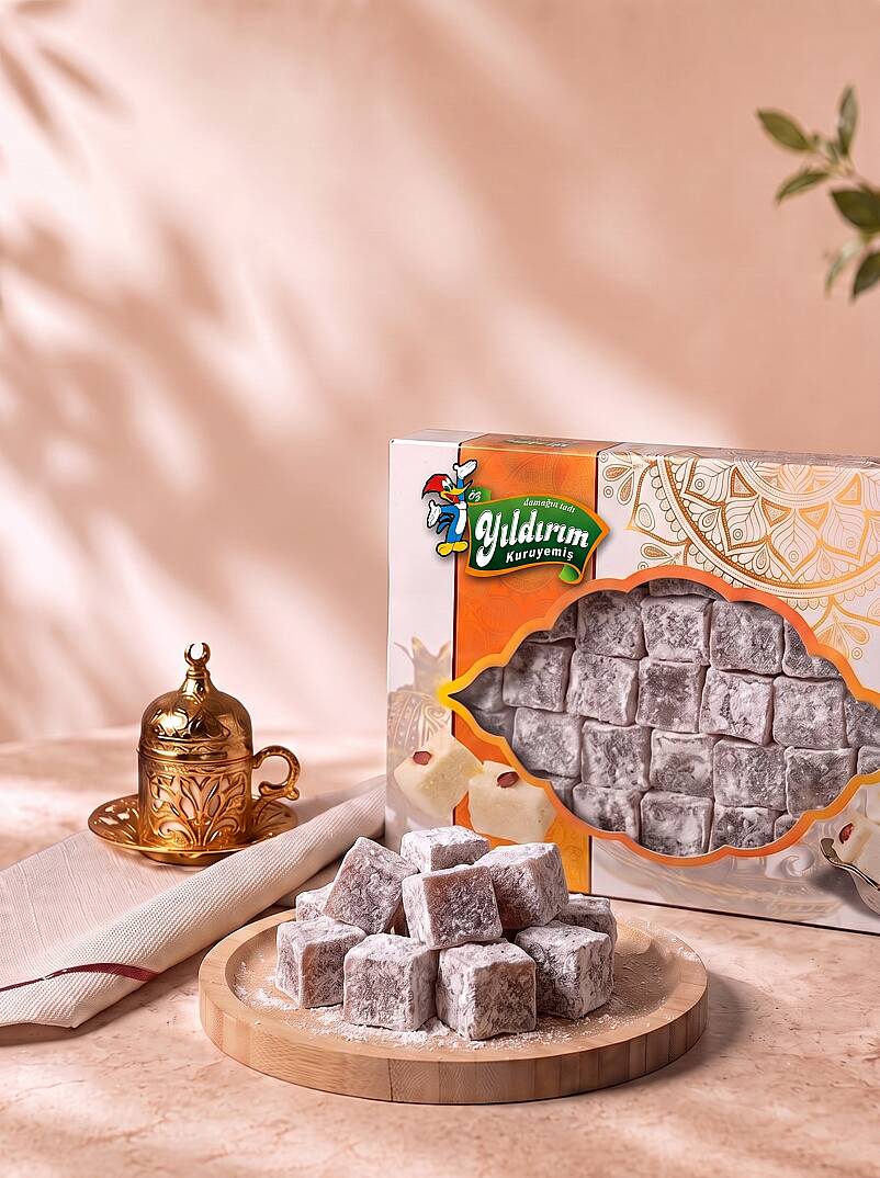 Sade Çifte Kavrulmuş Lokum 1 KG - 1